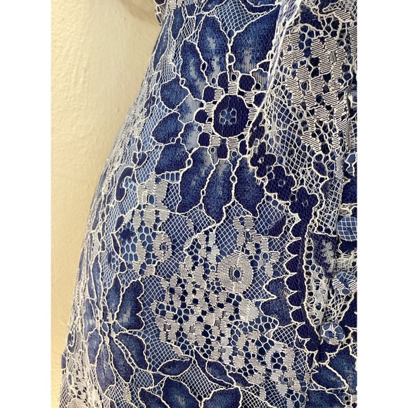 BCBGMaxAzria Blue Lace Midi Dress - Picture 7 of 12